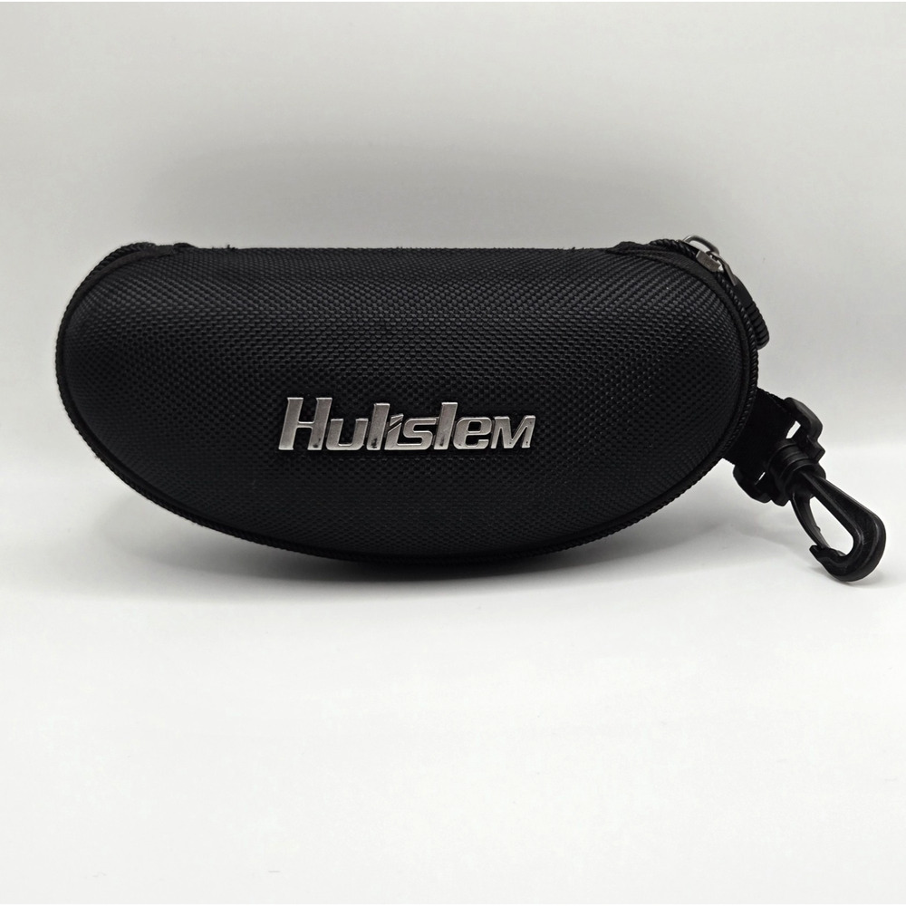 Hulislem Hard Sunglasses Case Black Clamshell With Belt Clip Outdoors Sport Hike